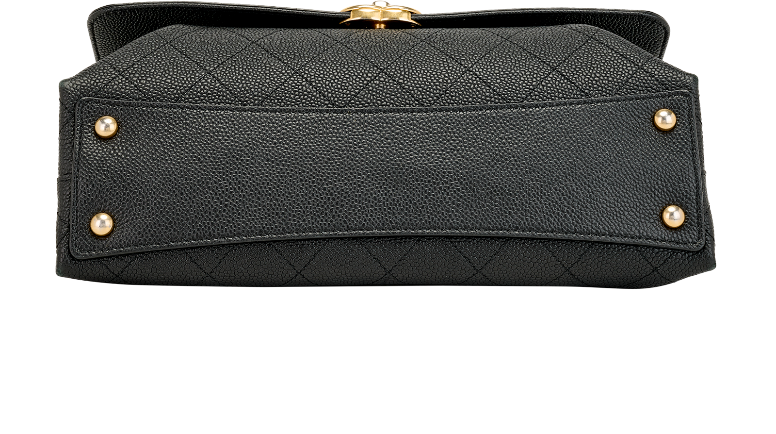 Medium Affinity Classic Flap, &pound;2,700, Handbags, Black, Caviar Leather, Top view
